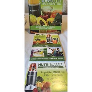 NutriBullet Lot of 3 Books User Guide/Recipe Book Natural Healing Foods
